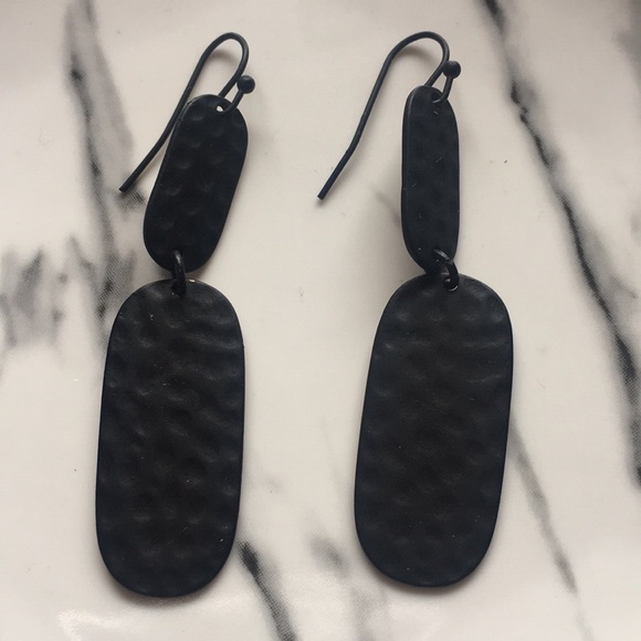 @merfnyc Jewelry - Black Metal Textured Earrings @merfnyc Jewelry - Black Metal Textured Earrings